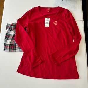 Women’s Stewart plaid pants pajama set.